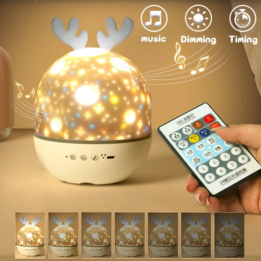 Projecteur de musique de cerf dans une chambre de votre enfant