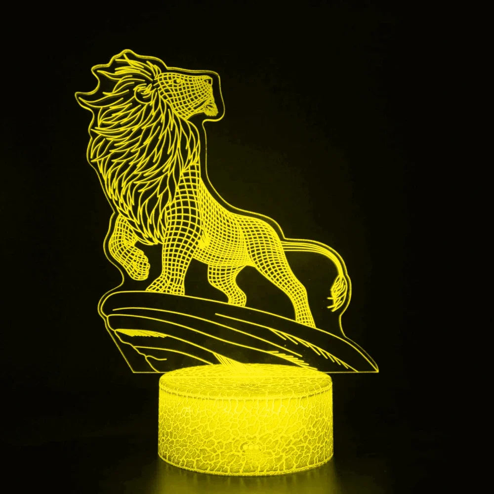 veilleuse bébé lion dans une chambre