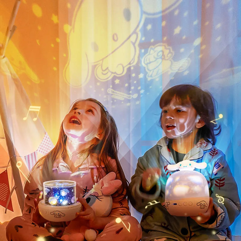 Veilleuse bébé projecteur d’étoiles musical peluche lapin meilleur cadeau pour votre enfant