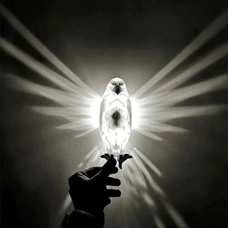 Veilleuse projecteur hibou dans une chambre