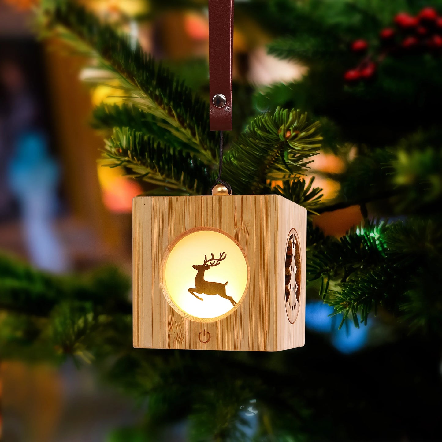 Veilleuse projecteur cerf dans une chambre