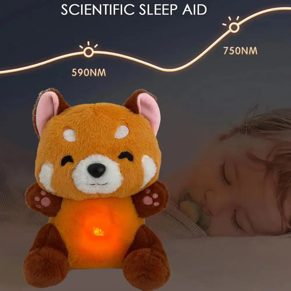 panda peluche veilleuse de nuit dans une chambre d'enfant