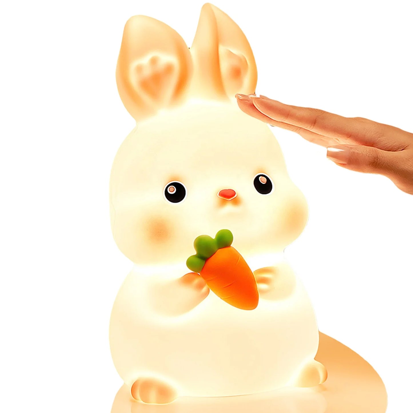 Veilleuse lapin rechargeable dans un salon