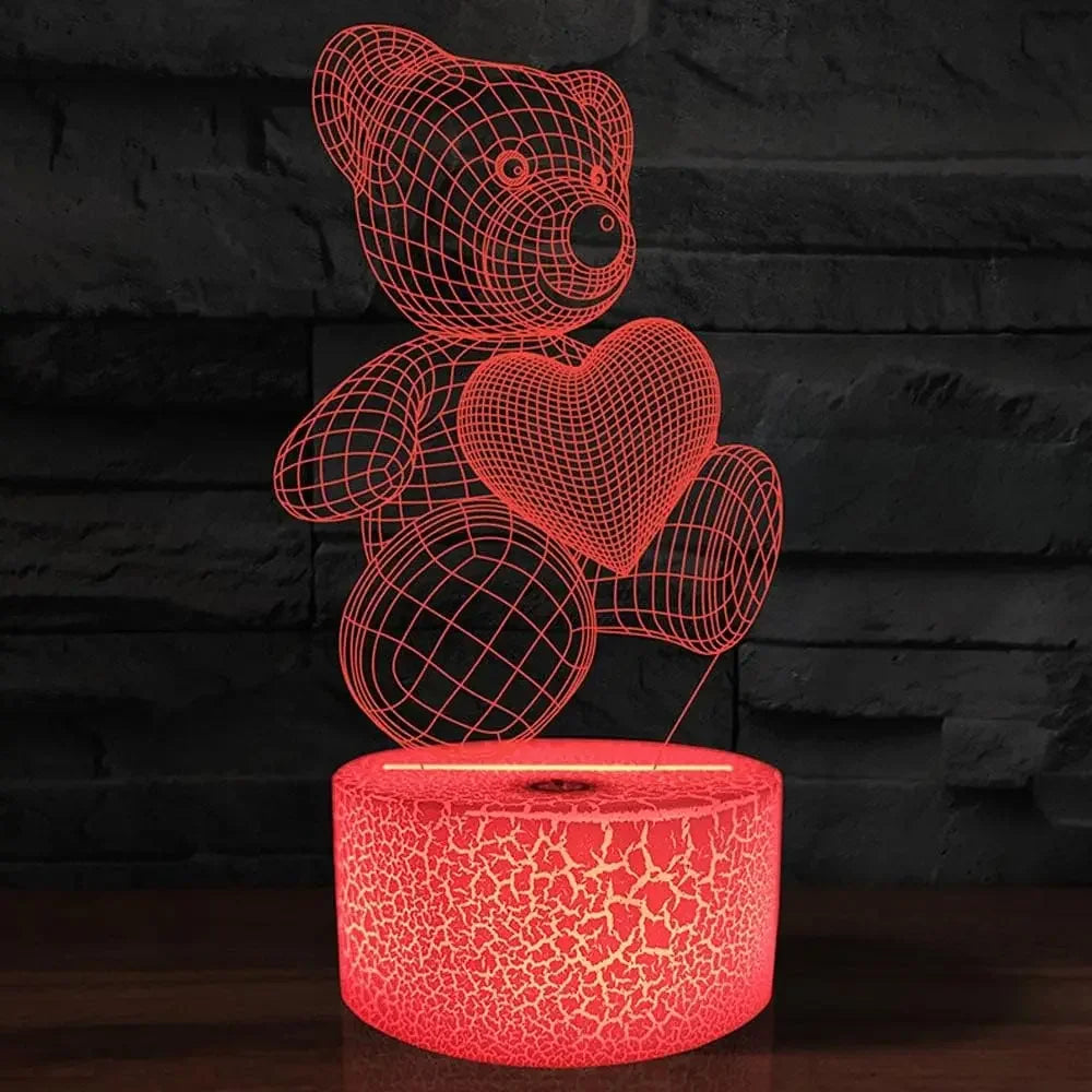 ourson lumineux veilleuse dans un restaurant