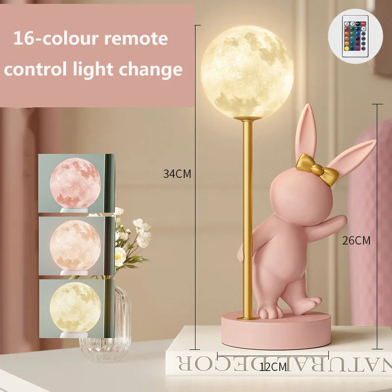 Veilleuse lapin rose dans une boutique