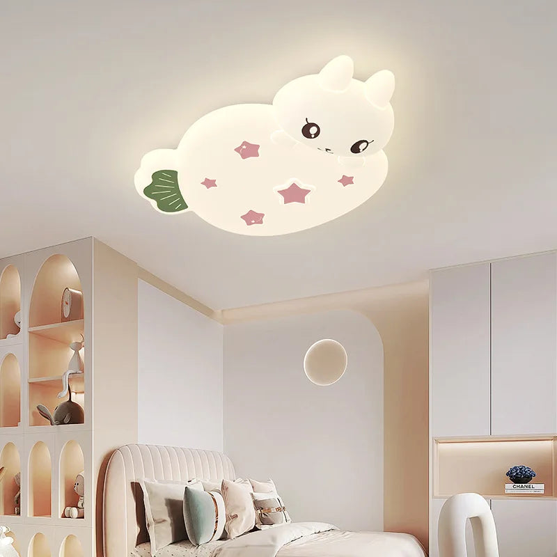 Lapin veilleuse plafond dans un restaurant