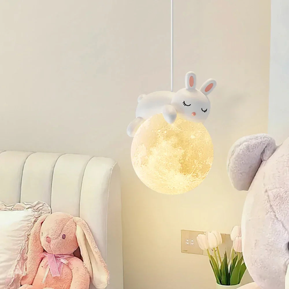 Lapin veilleuse ours dans un salon