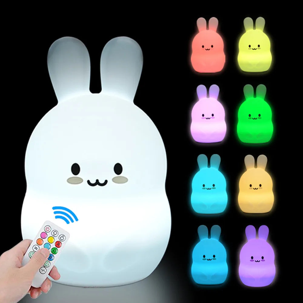 Veilleuse lapin silicone dans un restaurant