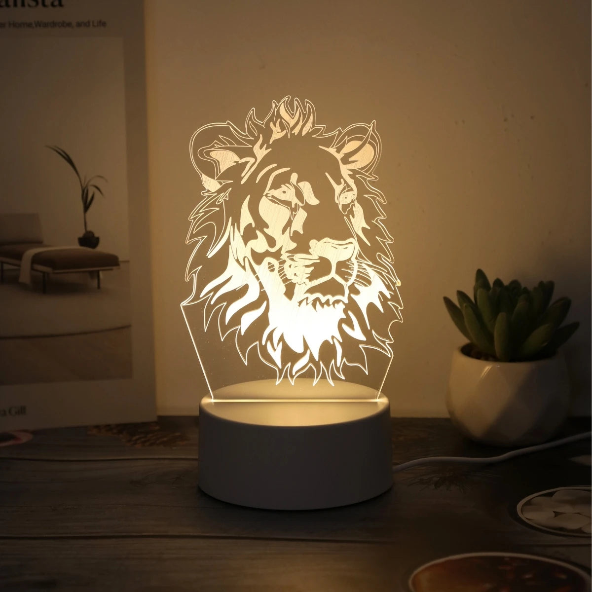 veilleuse le roi lion dans une chambre