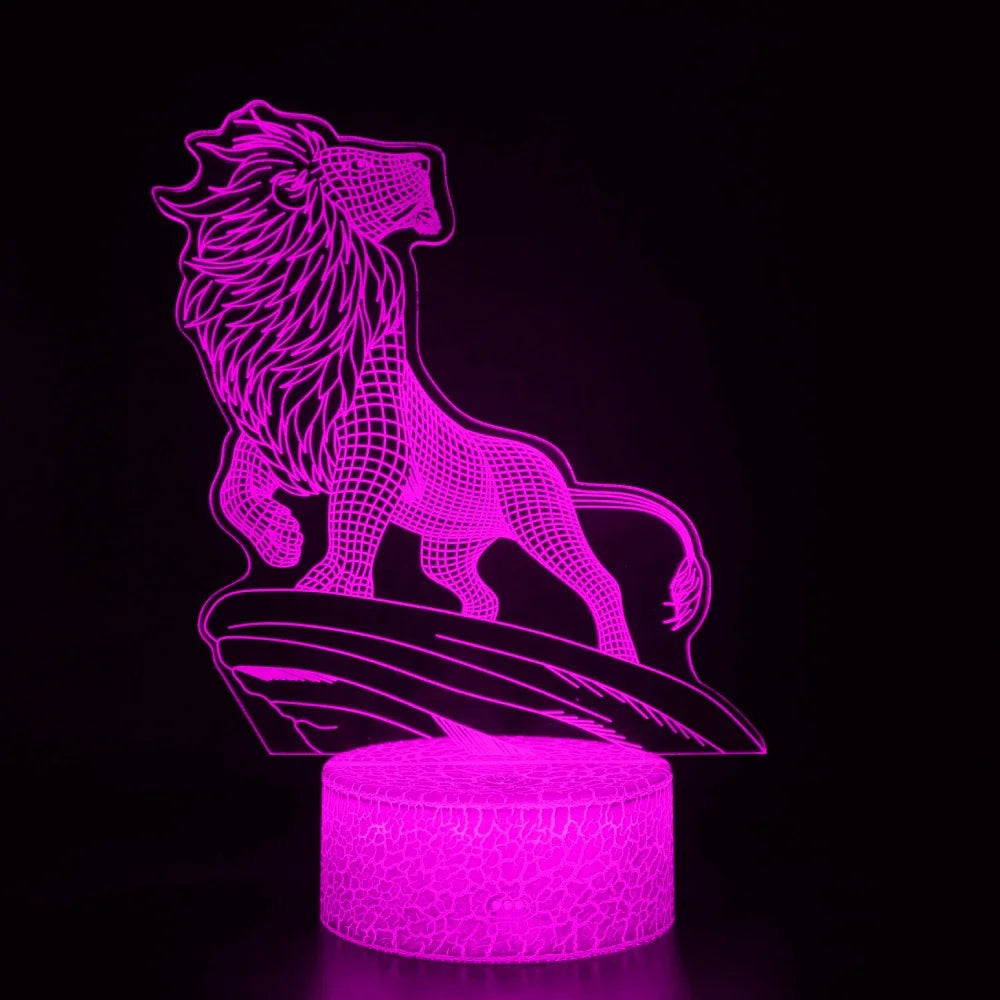 veilleuse bébé lion dans un bureau