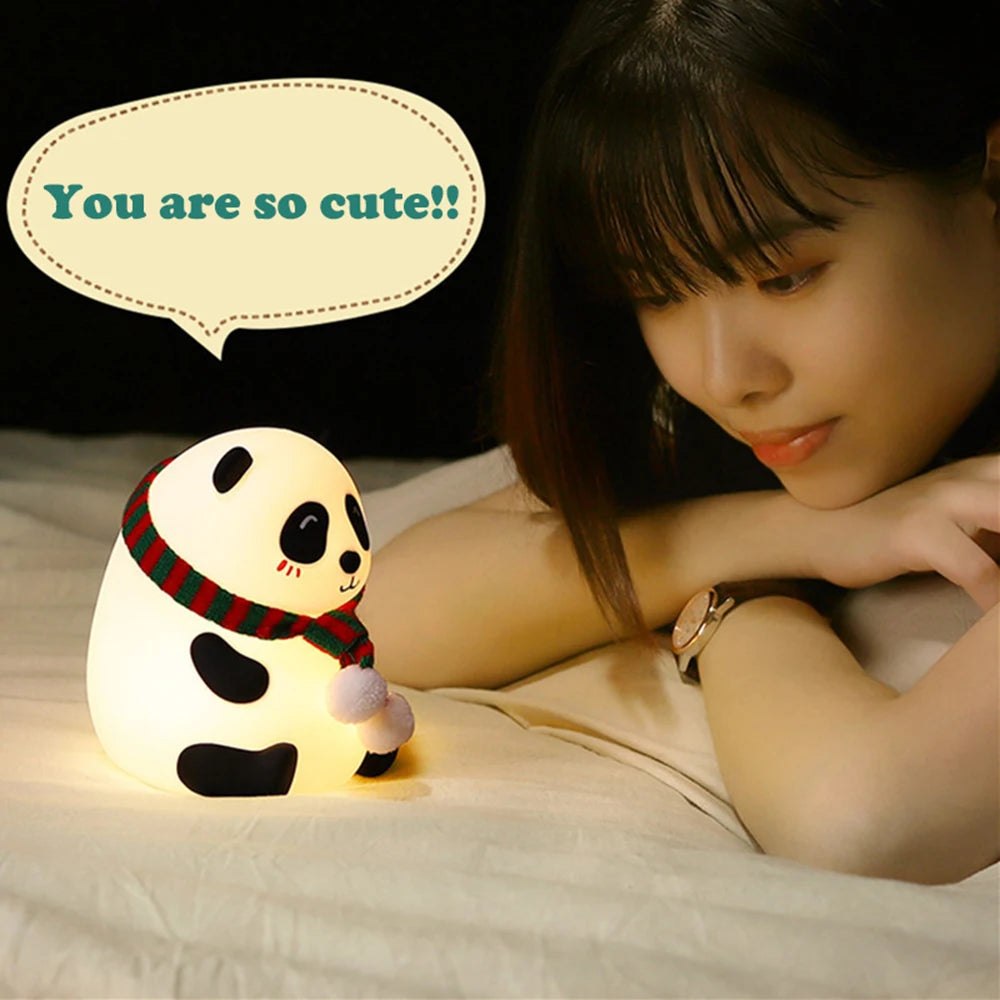 veilleuse panda sans fil dans une chambre