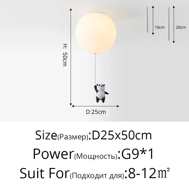 veilleuse panda plafond