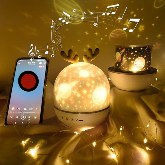 Projecteur de musique de cerf dans une chambre 