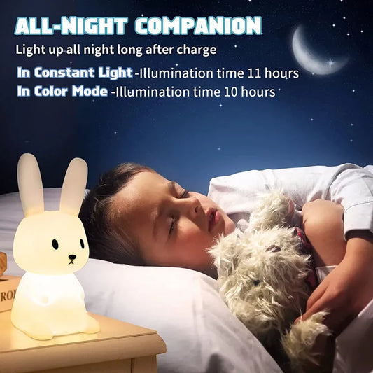 Veilleuse lapin bébé dans une chambre 