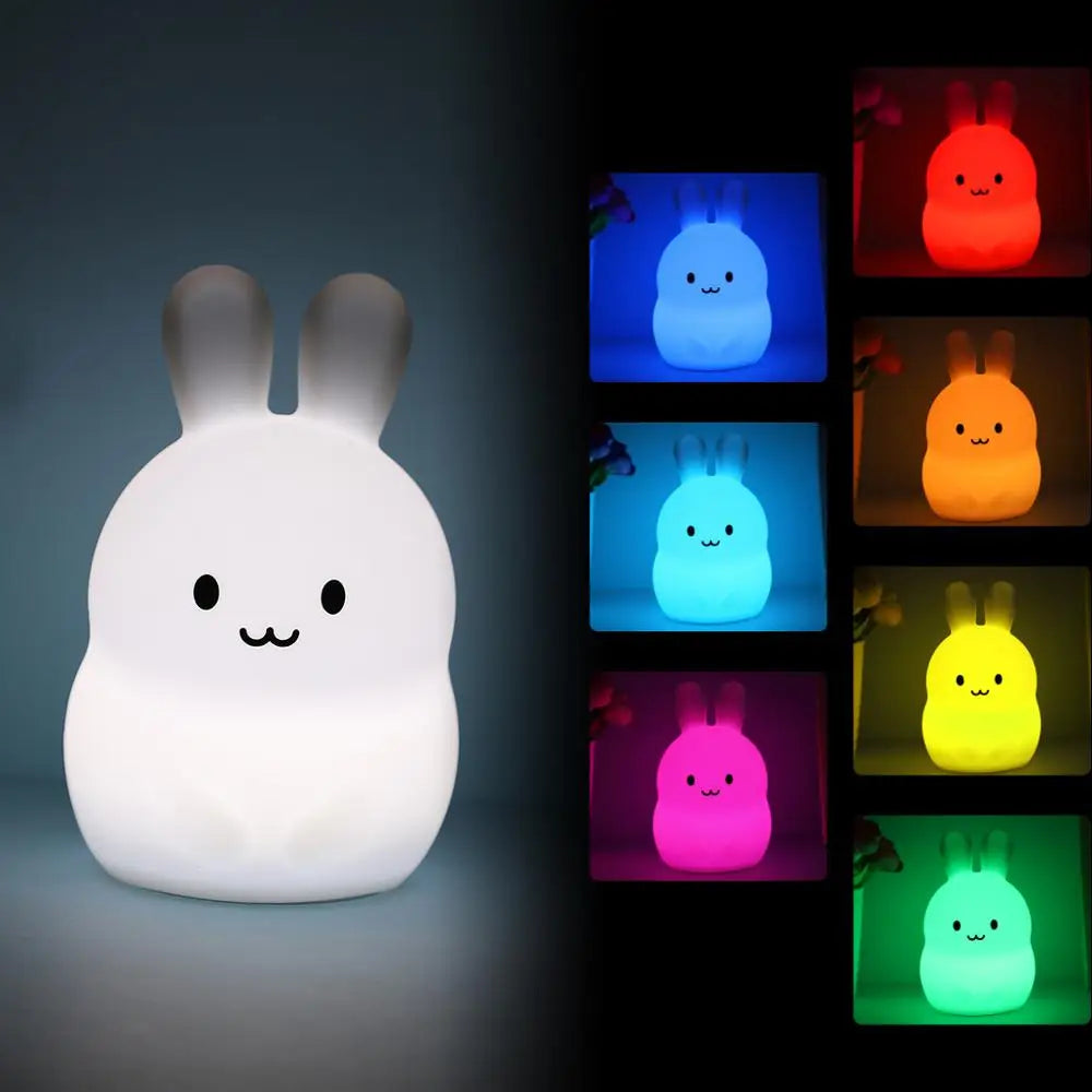 Lapin veilleuse musicale dans une chambre 