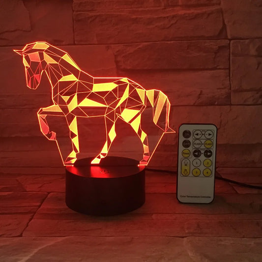 Lampe Veilleuse Cheval dans un salon 