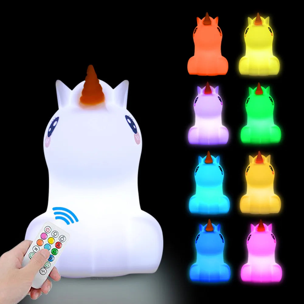 Veilleuse lapin silicone dans une chambre d'enfant 