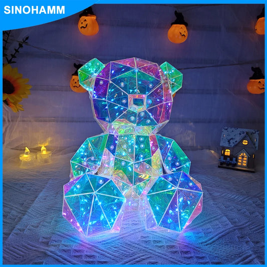 veilleuse lampe ourson dans une chambre d'amour 
