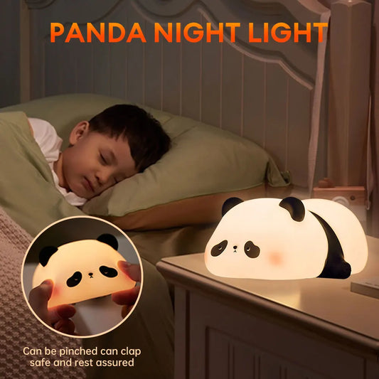 veilleuse panda silicone dans une chambre 