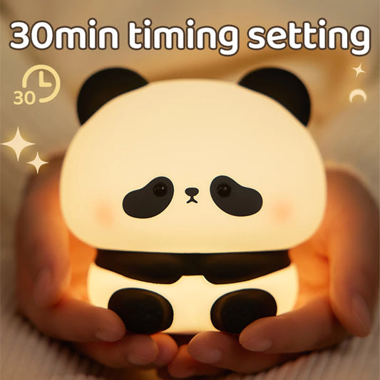 veilleuse panda bebe dans une chambre 