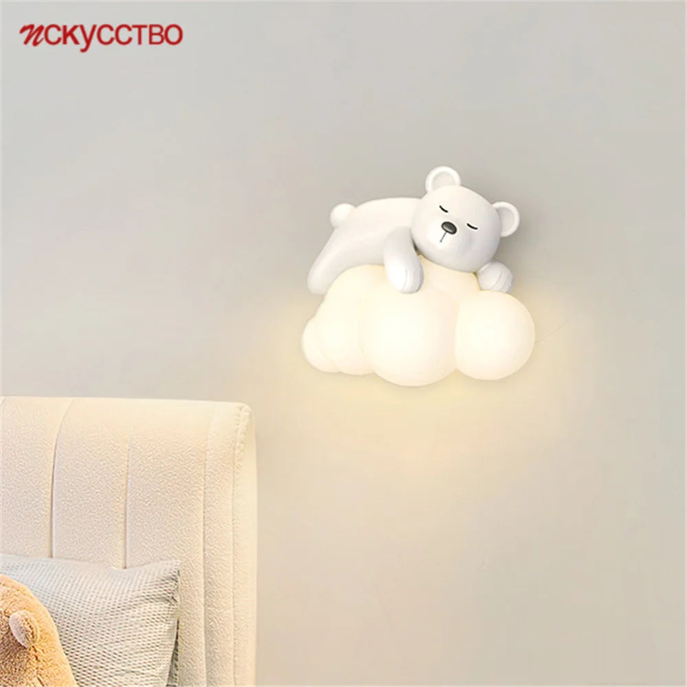 Veilleuse lapin endormi dans une chambre 