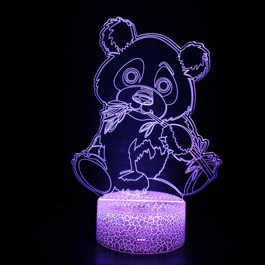 veilleuse led panda dans un salon