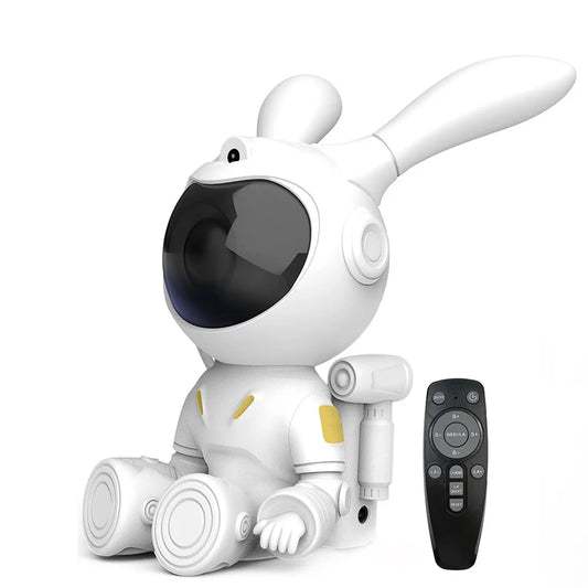 Veilleuse projecteur lapin dans un salon 
