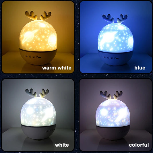 Veilleuse projecteur renard dans une  chambre 