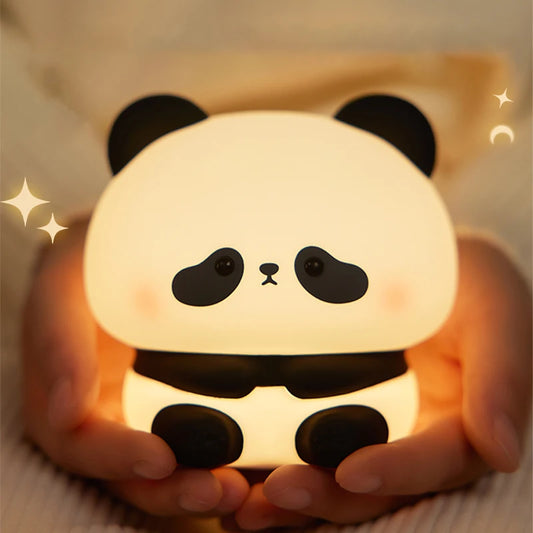 veilleuse lapin panda dans un salon 
