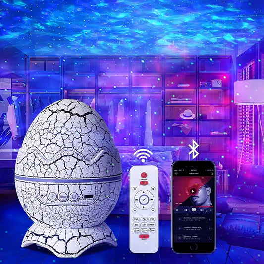 veilleuse tortue ciel étoilé bluetooth dans une  chambre 