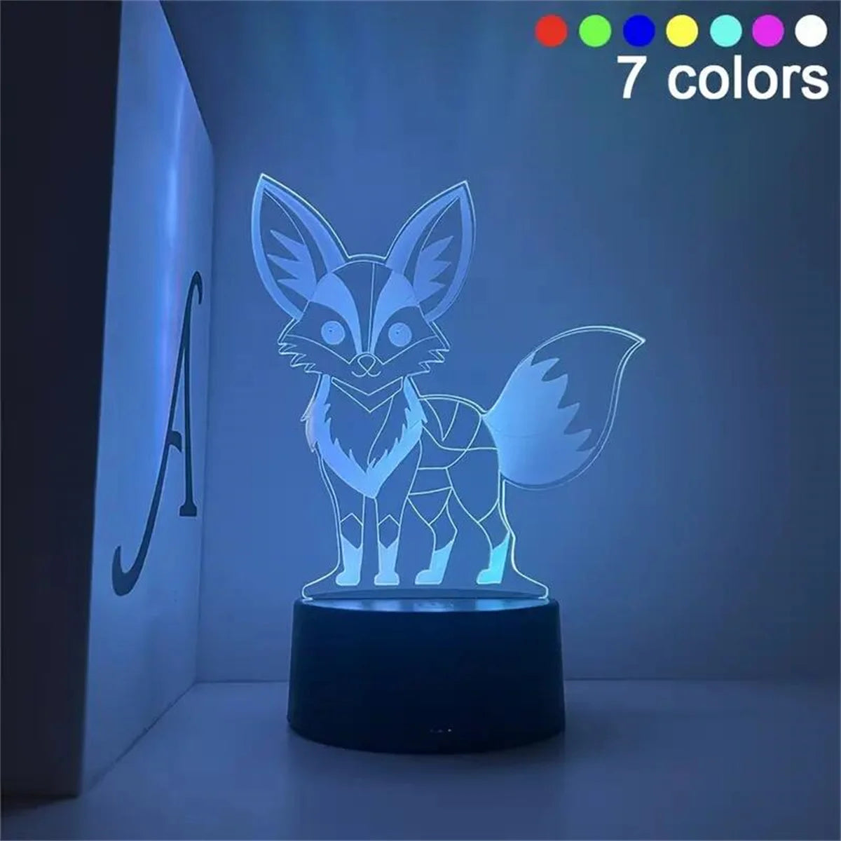 Lame Veilleuse Renard dans un salon 