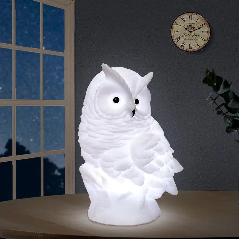 Veilleuse chouette hibou dans une chambre 