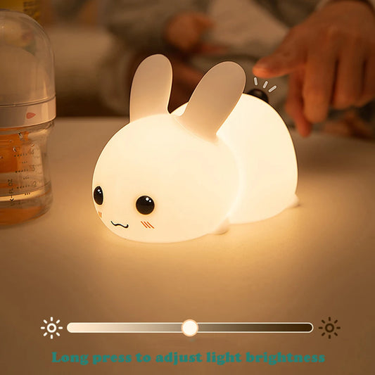 Veilleuse lampe lapin avec télécommande 