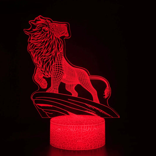 veilleuse bébé lion dans un salon 