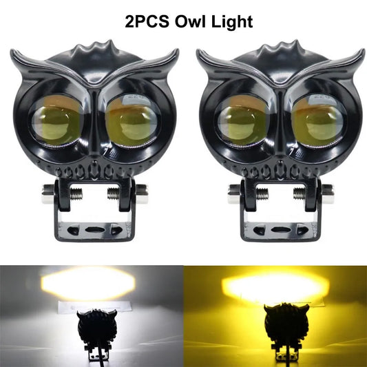 Veilleuse jaune hibou pour un vélo 